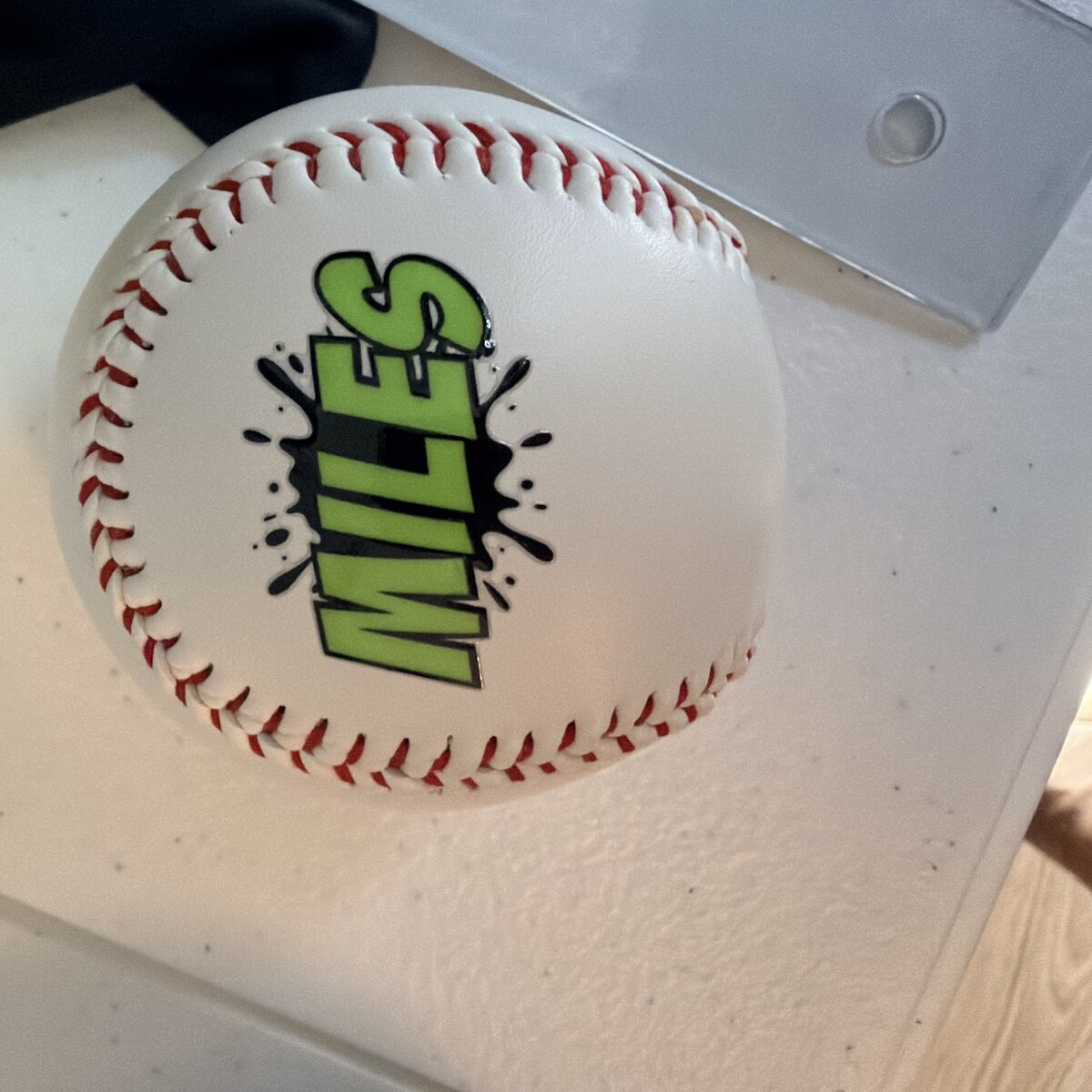 Personalized custom-printed baseball keepsake
